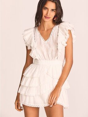 loveshackfancy lavender pointelle knit mini dress LoveShackFancy | Lavender Pointelle Knit Mini Dress | M